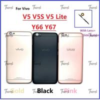 ราคา ฝาหลังใหม่สําหรับ Vivo V5 V5S V5 Lite Y66 Y67 แบตเตอรี่ด้านหลังพร้อมโลโก้ + เลนส์กรอบและปริมาณไฟด้านข้างปุ่มอะไหล่ทดแทน (27423649479)