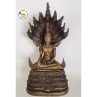 ราคา พระนาคปรกจักรพรรดิ์ ทองเหลือง ทำผิวลงหิน​ หน้าตัก 5" งานสวยมาก (5845980412)