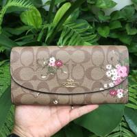 ราคา SLIM ENVELOPE WALLET IN SIGNATURE CANVAS WITH FLORAL BUNDLE PRINT COACH F29395 khaki/multi/imitation gold (1215277227)