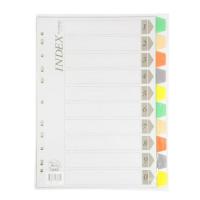 ราคา อินเด็กซ์พลาสติก A4 , F4 10 หยัก คละสี ฟลามิงโก้ 9431-10A , F (12474602227)