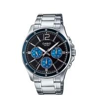 ราคา sale Casio Standard นาฬิกาผู้ชาย สายสเตนเลส รุ่น MTP-1374D-2AV - Blue#สินค้ามือ2 (1257668214)