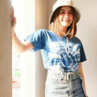 ราคา เสื้อยืดคอกลมมัดย้อมครามธรรมชาติสีสวย unisex ใส่ได้ ชาย-หญิงเลยพี่ๆ (7932209158)