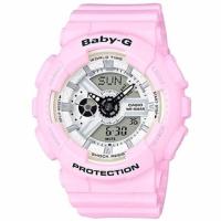 ราคา CASIO Baby-G นาฬิกาข้อมือผู้หญิง สีชมพู สายเรซิน รุ่น BA-110BE-4ADR (294004406)