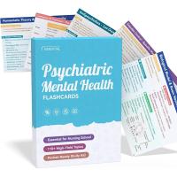 ราคา แฟลชการ์ดพยาบาลสุขภาพจิต Psychiactic สําหรับ NCLEX & PMHNP Review - คู่มือเรียนพกพาที่ครอบคลุมพร้อมสรีรวิทยา, DSM-5-TR & การพิพากษาทางคลินิกสําหรับนักเรียนและใหม่ RN (57507412633)