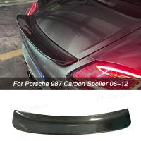 ราคา Real Carbon Fiber Car Rear Trunk Wing Spoiler For Porsche 987 Cayman Coupe 2005-2012 Rear Trunk Boo (48802474494)