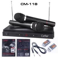 ราคา Ceflar ไมโครโฟนไร้สาย ไมค์ลอยคู่ เสียงดีมาก WIRELESS MICROPHONE รุ่น Cm-118 สีดำ (1335222349)