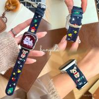 ราคา น่ารักการ์ตูนปักลูกสุนัข Denim สายหนังสําหรับ Apple Watch series11 iWatch 11th Gen 10/9/8 Ultra3 SE3 45 มม.44 มม.46 มม.49 มม.42 มม.สร้อยข้อมือ (24397934464)