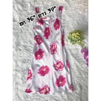 ราคา ชุดนอนกระโปรงผ้าซาติน มือสอง สีขาวลายดอกไม้ (22320530000)