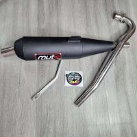 ราคา ท่อผ่า ท่อย่อ ทรงเชง MUTE มี มอก. ใช้สำหรับแข่ง ผ่าหมก ปลายปิด WAVE100เก่า / ดรีมคุรุสภา / ดรีม99 + เหล็กยึดท่อ แถมฟรีสต (22523179703)