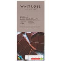 ราคา Waitrose Belgian Dark Chocolate 54% 180g. เวทโทรส เบลเยี่ยน ดาร์คช็อกโกแลต (29006108160)