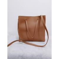 ราคา กระเป๋าสะพายข้าง หนัง PVC สีน้ำตาล (24581127326)