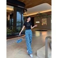 ราคา #Jariyaมือ1เซต2ชิ้นงานจริงสวยผ้าดีมากเสื้อแต่งเพชร+ กางเกงยีนส์ขายาวลายคิตตี้ไซร้s (43200807556)