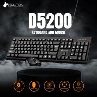 ราคา Set Keyboard & Mouse BOSTON D5200 คีย์บอร์ด เมาส์ มีสาย USB Combo คีย์บอร์ดออฟฟิศ (57456370541)