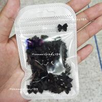 ราคา 100ชิ้น โบว์ติดเล็บ อะไหล่เล็บ โบว์ขาว โบว์ดำ (17967835559)