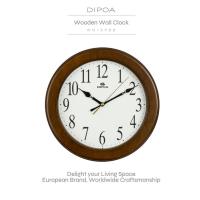 ราคา DIPOA Wooden Wall Clock (WN109DB) นาฬิกาแขวนผนังไม้ สีน้ำตาลเข้ม (22769045352)