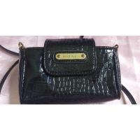 ราคา anne klein กระเป๋าสะพายเล็ก หนังแท้หุ้มแก้ว สีดำ มือสอง ไหม่สวย ขนาด ยาว 6 สูง 3 นิ้ว (23142791486)