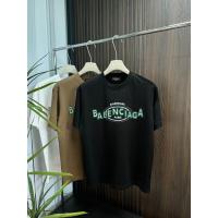 ราคา BALENCIAGA/BALENCIAGA 2026 ต้นฤดูใบไม้ผลิสไตล์ใหม่เสื้อยืดแขนสั้นผู้ชายผู้หญิงคู่สไตล์ที่มีสีสันผ้าฝ้ายแท้ Bottoming เสื้อ 2 เส้น Simple Basic คอกลมมาใหม่ 587M (50004872031)