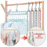 ราคา ORIGINAL Magic wonder Hanger / Gantungan Baju 9 in 1 Ajaib Multifungsi Dapat Dilipat dengan 9 Lubang (42678536382)