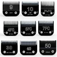 ราคา 4เอฟซี#5FC#7FC#10#15# สีดําใบมีดสุนัขกรูมมิ่ง,ใบมีดปัตตาเลี่ยนสัตว์เลี้ยงที่ถอดออกได้,ทําจากใบมีดสแตนเลสเข้ากันได้ (24742132498)