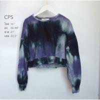 ราคา CPS เสื้อยืดครอป แขนยาว มัดย้อม แท้✨มือสอง ☺️สภา (24709587935)