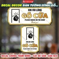 ราคา รูปลอกป้ายเคาะประตู โปรดเคาะป้ายประตู-สติ๊กเกอร์ตกแต่งสําหรับกระจกผนังกระเบื้องเซรามิกไม้ (29490032906)