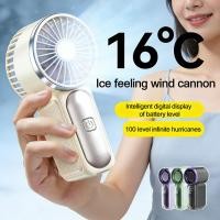 ราคา 2026 ใหม่จอแสดงผลดิจิตอลพัดลมมือถือ 100 ความเร็วเทอร์โบมินิพัดลม ยูเอสบี ชาร์จแบบพกพาพ็อกเก็ตคิปาส (43929405260)