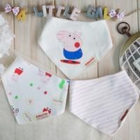 ราคา Peppa pig ผ้ากันน้ำเปื้อน กันน้ำลาย เซต 3 ชิ้น (1933112939)