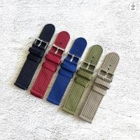 ราคา <ร้าน Hobby at night> สายนาฬิกาไนล่อน แนว military ขนาด 20 22 mm. Military nylon strap (12965990334)