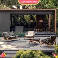 ราคา เก้าอี้พักผ่อนกลางแจ้ง เก้าอี้ใช้ในระเบียงและสวน โซฟาไม้จริงสานด้วยหวาย กันน้ำและกันแดด โซฟา 1/2/3 ที่นั่ง (29305806021)