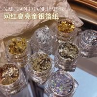 ราคา แบรนด์ทองคำเปลว ทองคำเปลวแบบละเอียด Nail Gold Foil Paper สำหรับเล็บ 1 กรัม (28828569125)