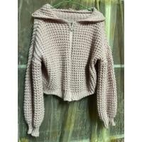 ราคา เสื้ิอฮู้ดแขนยาวไหมพรมมีหมวกสีชมพู อก44-46“ ยาว 17” (45450770441)