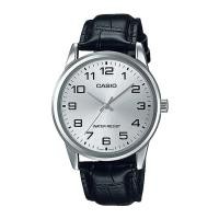 ราคา Casio Standard นาฬิกาข้อมือผู้ชาย สายหนังแท้ MTP-V001,MTP-V001L,MTP-V001L-7B - สีเงิน (1580087530)
