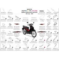 ราคา ชุดสี wave110i 2023 สีดำ-แดง ล้อซี่ดิสก์เบรกหน้า ขายแยกชิ้น เลือกในตัวเลือก อะไหล่ honda แท้ 100% (15199501523)