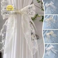 ราคา YURUYI 2 ชิ้น/เซ็ตผ้าม่าน Tieback คลิป, simple Lace Bow-knot ผ้าม่านสายคล้อง,ประณีตผูกเข็มขัดหน้าต่างผ้าม่านหัวเข็มขัดห้องนั่งเล่นตกแต่งบ้าน (52957382446)