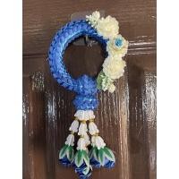 ราคา พวงมาลัยวันแม่ พวงมาลัยริบบิ้น( สีน้ำเงิน) (อาจใช้เวลาทำนะจ๊ะ) (3080043696)