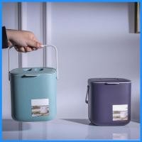 ราคา Portable 2 Tier Plastic Kitchen Waste Trash Can with Handle Compost Drainer Bin (42812699708)