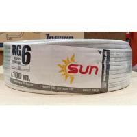 ราคา สายสัญญาณRG6ชิลด์95%สีขาวยาว100เมตรSUN (23015820507)