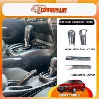 ราคา Honda City GM6/FL 2014-2019 Honda Jazz GK5 ฝาครอบหัวเกียร์ Handbrake Cover Carbon Fibre Trim Cover (46755709800)