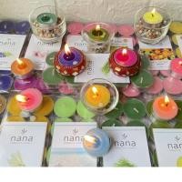 ราคา เทียนหอมแบบถ้วยจุดถวายองค์เทพ +แก้วใส่เทียน 2 ใบ (6373189425)
