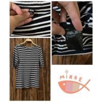 ราคา เสื้อยืดลายขวาง ดำขาว Uniqlo (21734208123)