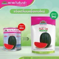 ราคา (แพ็กเกจใหม่แบบซอง) แตงโม กินรี 188 เมล็ดพันธุ์แตงโมลูกผสม กินรี 188 ตราตะวันต้นกล้า ปริมาณ 40 กรัม (19294977471)