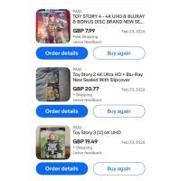 ราคา Toy Story 4K Slipcover 2-4 ไม่มีไทย มือ1 (44478845515)