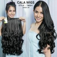 ราคา แฮร์พีชลอนหยิกยาว(รหัสT800+1)ในรูปสีดำเข่ม สินค้าในไทย (512104835)