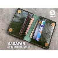 ราคา กระเป๋าสตางค์หนังแท้แฮนด์เมดหลากสี Minimalist Handicraft Colorful Leather Wallet Personalized (7779852038)