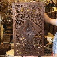ราคา แผ่นไม้สัก แกะสลัก ลายดอก ขนาด 60x34 ซม. แผ่นไม้ฉลุ แผ่นไม้แกะสลักติดผนัง ไม้แขวนผนัง งานไม้แกะสลัก ของตกแต่งผนัง (11636776090)