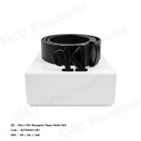 ราคา Calvin Klein Jeans เข็มขัดผู้ชาย รุ่น Men's CKJ Monogram Plaque Buckle Belt Code: 4G7006G UB1 (48357177447)