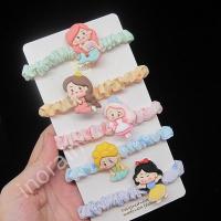 ราคา ชุด 5 ชิ้น Disney Princess น่ารักการ์ตูนลําไส้ Scrunchies ผม Tie ผ้ายืดหยุ่นผม Ties (53552380787)