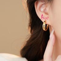 ราคา ต่างหูเงิน 925 Suri Accessories สําหรับผู้หญิงพร้อมวงแหวนทรงกลมเรียบและตัวอักษรสีดํา ysl เครื่องประดับสวยงาม Accessories (40458835339)