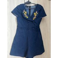 ราคา จั้มสั้นยีนส์งานปักดอก ป้าย Nida ไซส์ M (23667797484)