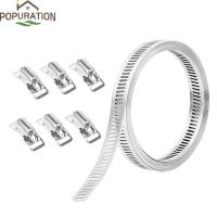 ราคา POP Mettal สายรัด 5 ตัวยึดปรับหนอนเกียร์ Band ท่อ Clamps โลหะท่อเหล็ก Clamp ท่อ Clamp (54400730651)
